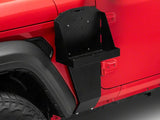 Black metal side rack for Mor Ryde Jerry Can Mount on JP54-064 Ryde Jerry setup