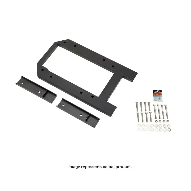 Black metal mounting bracket with hardware for Mor Ryde tailgate reinforcement pickups