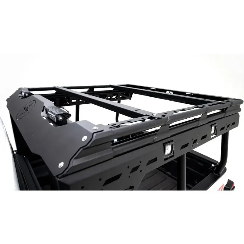 JTOR-01-1 Fab Fours Gladiator Overland Rack - Durable, ample storage, sleek design, custom fit for Jeep Gladiator, enhances off-road utility with mounting options for additional accessories.