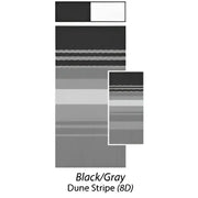 Carefree Vinyl Awning Fabric Black Gray Dune Stripe 16' JU168D00 (image may differ than actual product)
