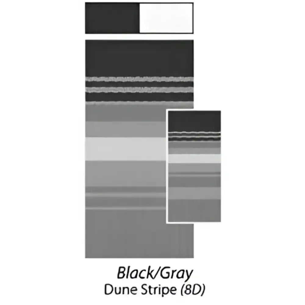 Carefree Vinyl Awning Fabric Black Gray Dune Stripe 16' JU168D00 (image may differ than actual product)