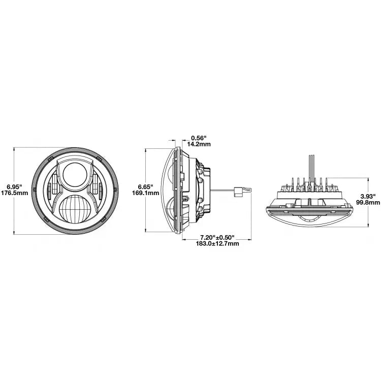 JW Speaker 0556281 Headlight Assembly - Black