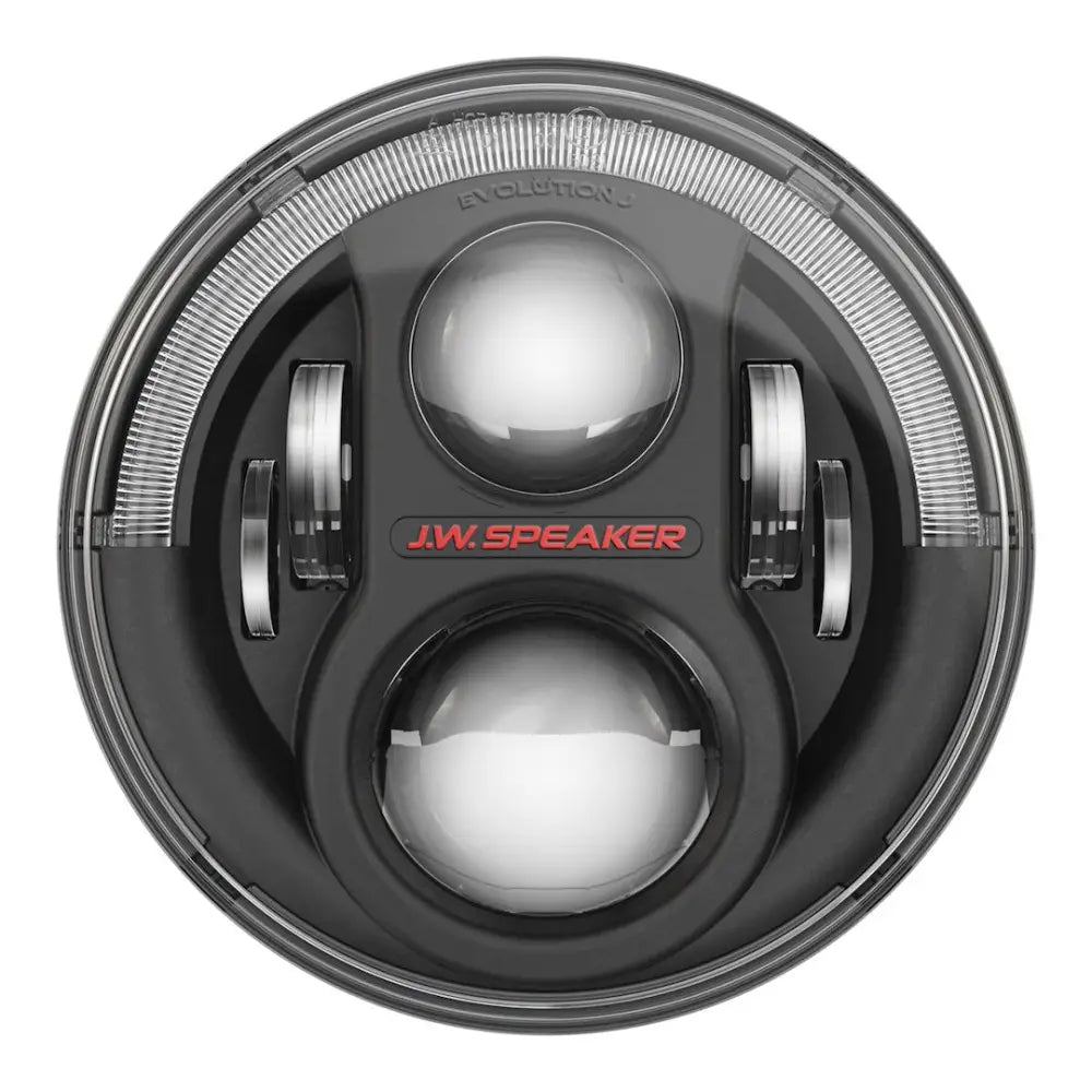 JW Speaker No Anti-Flicker Harness Required Headlight Assembly 0554563 - Black 8700-Evoj2-12V Ece Lht Set