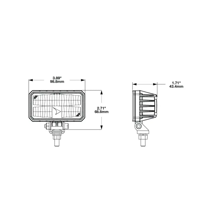 JW Speaker Low-Profile Design Work Light 1603921 - 792 Worklamp Ped 12 24