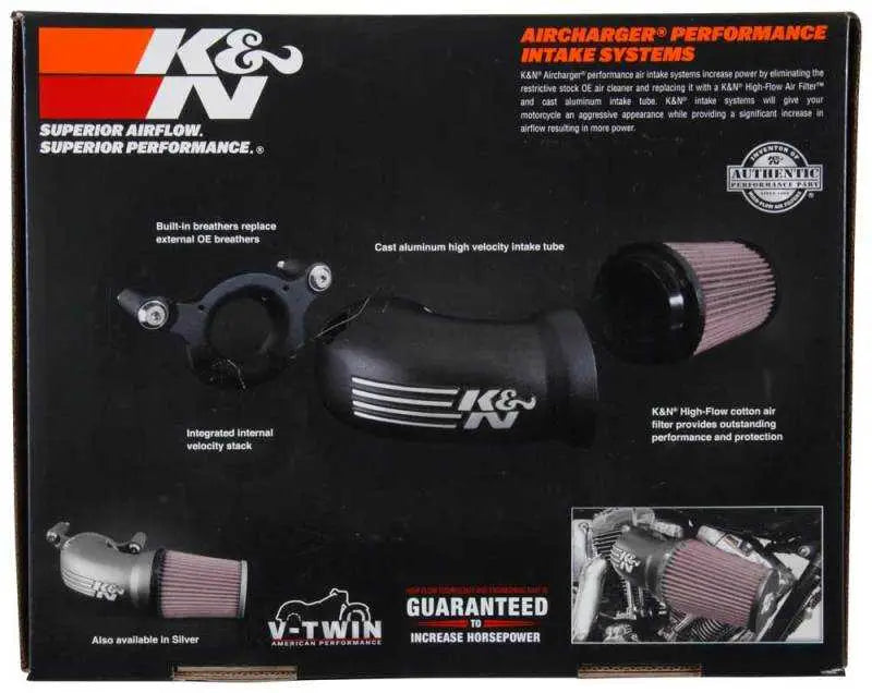 K&N 01-17 Harley Davidson Softail / Dyna FI Performance Air Intake System 