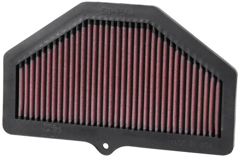 K&N black-framed pleated air filter for 04-05 Suzuki GSXR600 GSXR750 motorcycles