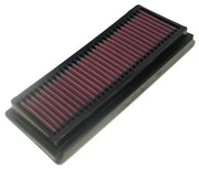 Rectangular red K&N air filter with black frame for Kawasaki ZX6R Ninja 636/ZX6RR
