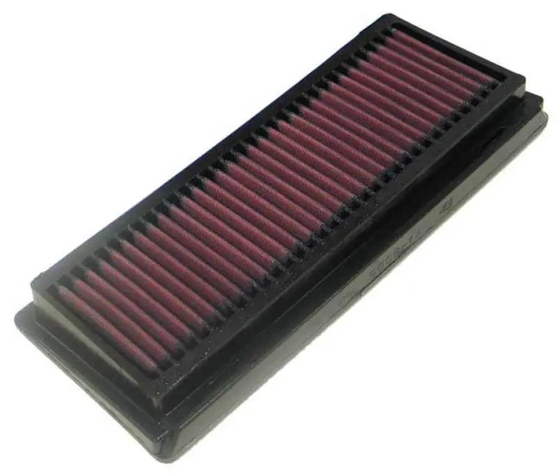 Rectangular red K&N air filter with black frame for Kawasaki ZX6R Ninja 636/ZX6RR
