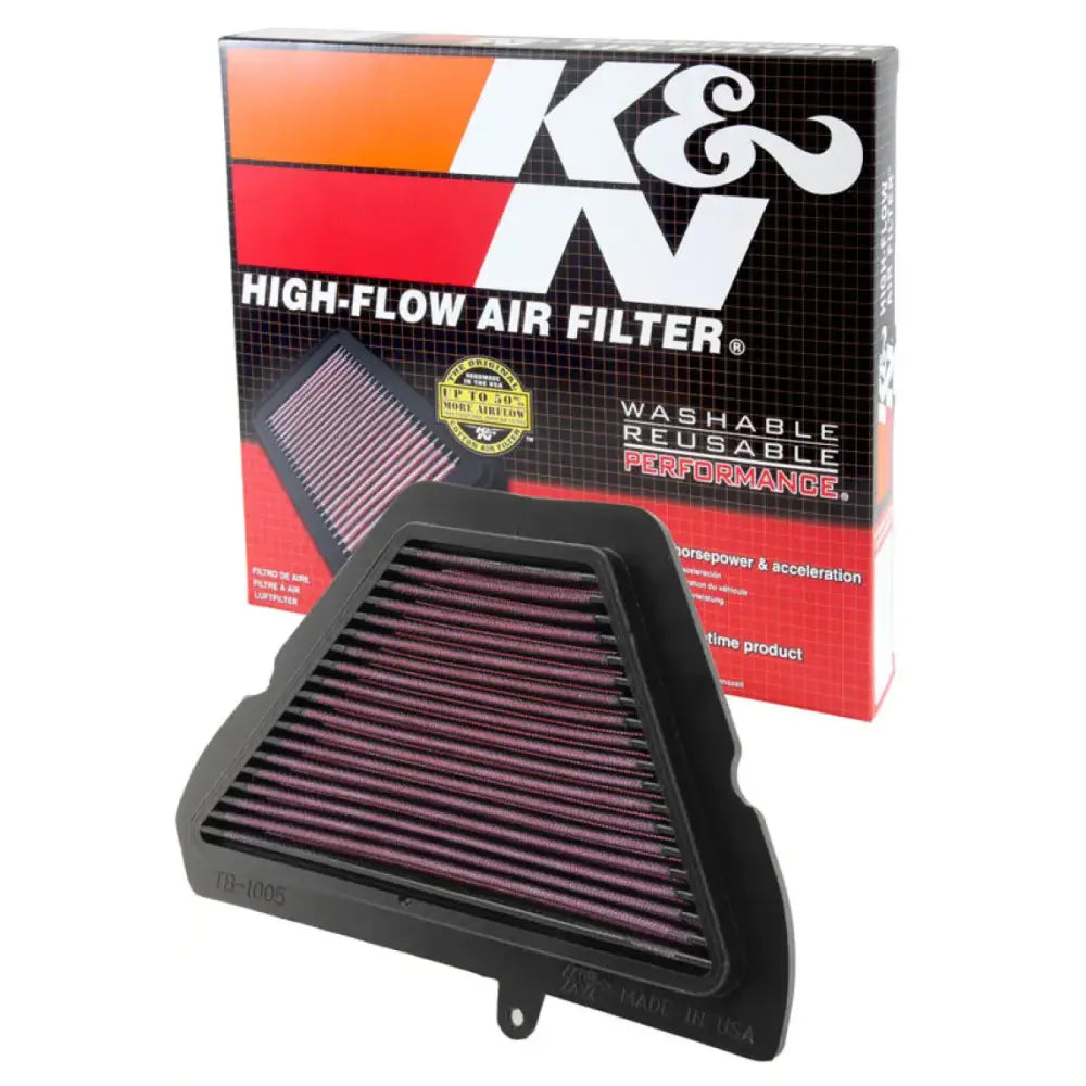 K&N high-flow air filter for Triumph Speed Sprint and Tiger motorcycles