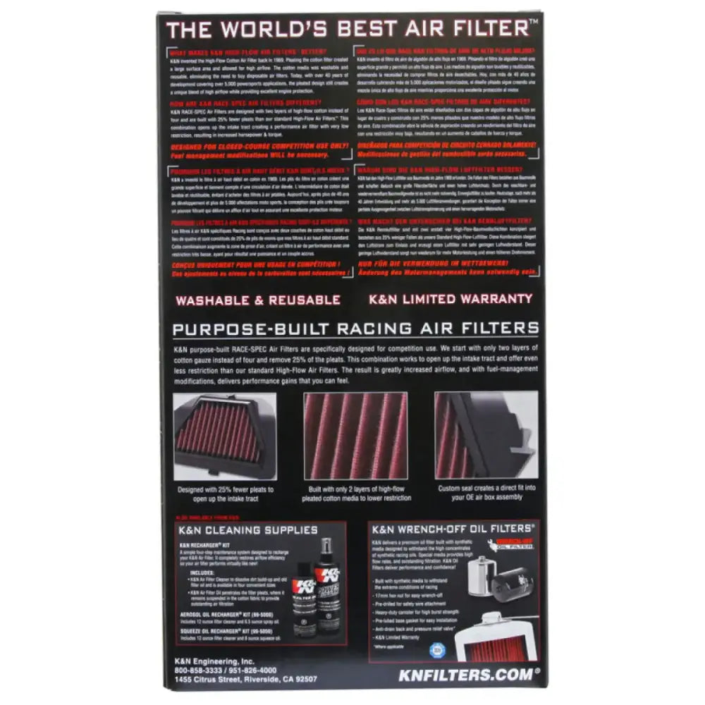 K&N 08-13 Yamaha YZF R6 599 Replacement Air Filter - Race Specific - Truck & Automotive