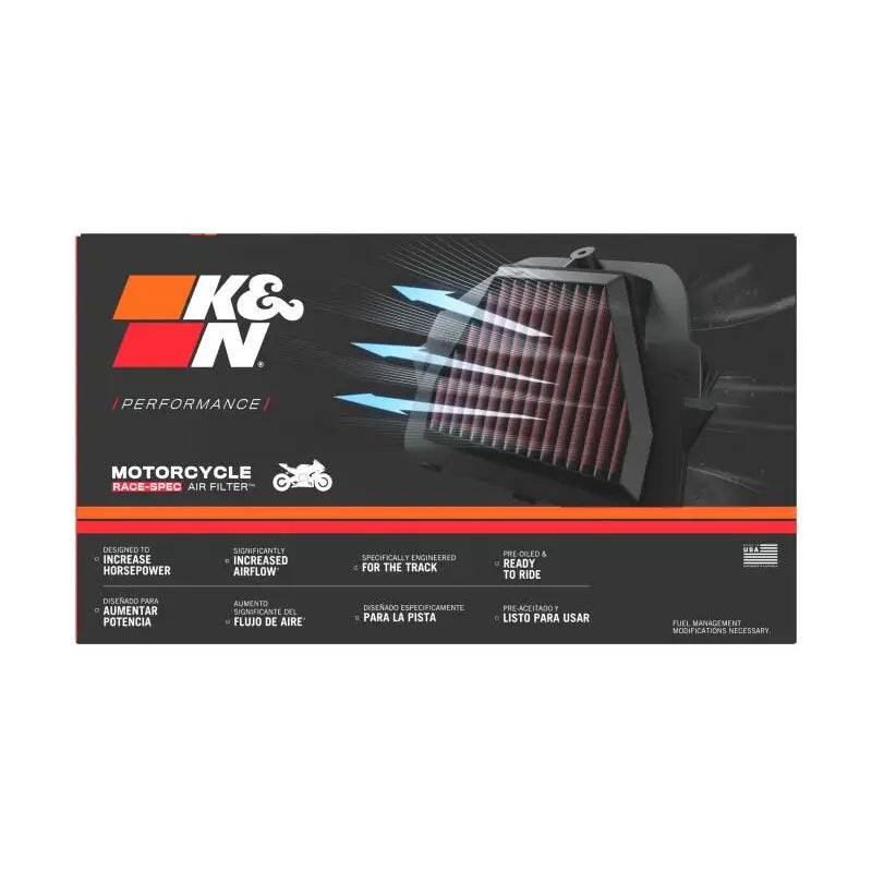 K&N Engineering YA-6008R K&N 08-13 Yamaha YZF R6 599 Replacement Air Filter - Race Specific