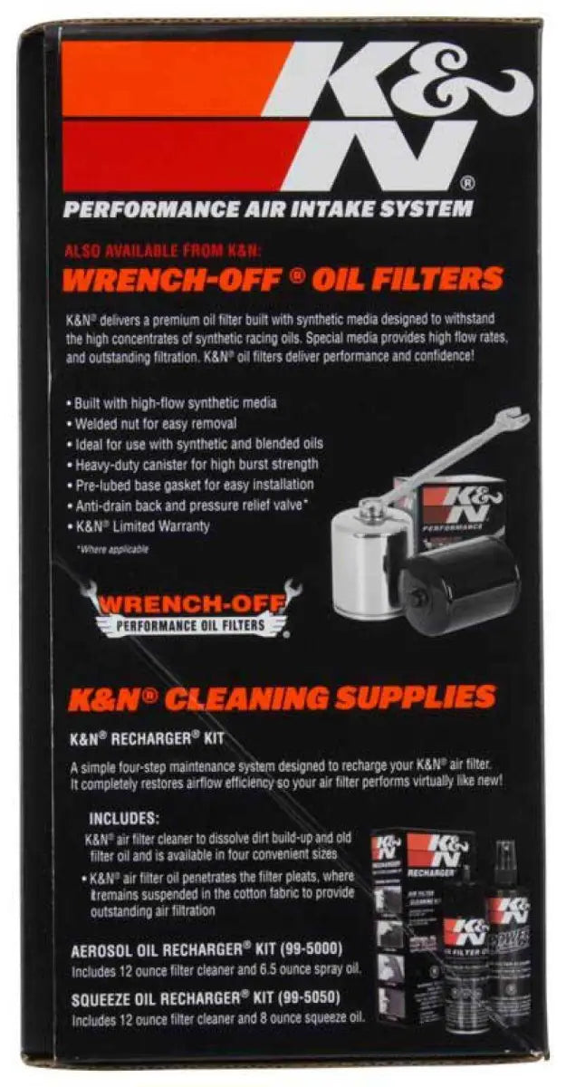 K&N 08-17 Harley Davidson Touring Models Performance Air Intake System 