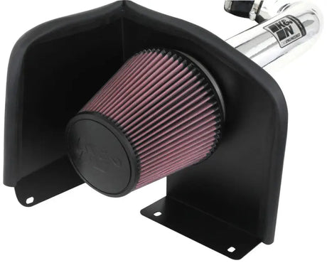 Black air intake system with pink filter for high flow performance kit on K&N Yukon/Sierra