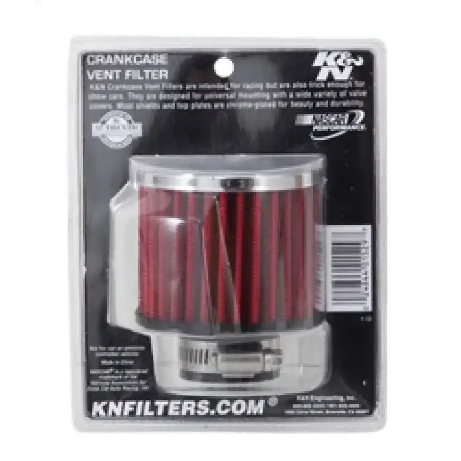 K&N 1.25in Flange ID x 3in OD 2.5in H Rubber Base Crankcase Vent Filter - Truck & Automotive