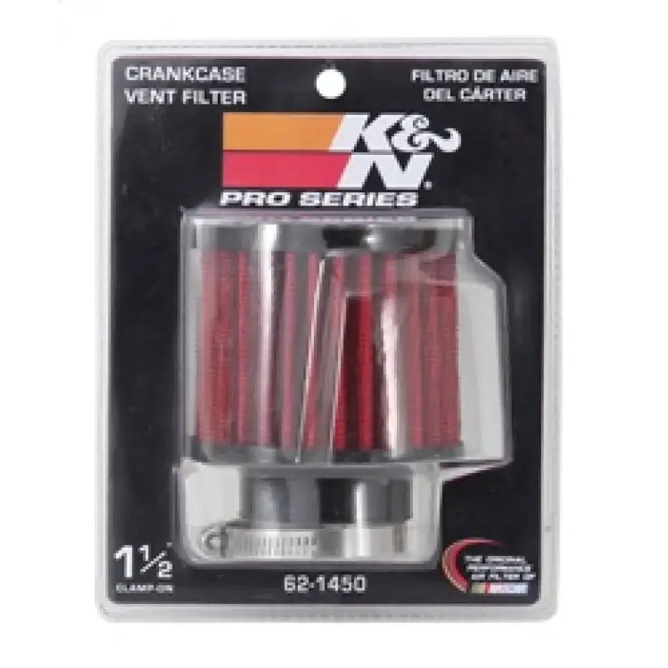 K&N 1.5in Flange ID x 3in OD 2.5in H Rubber Base Crankcase Vent Filter - Truck & Automotive