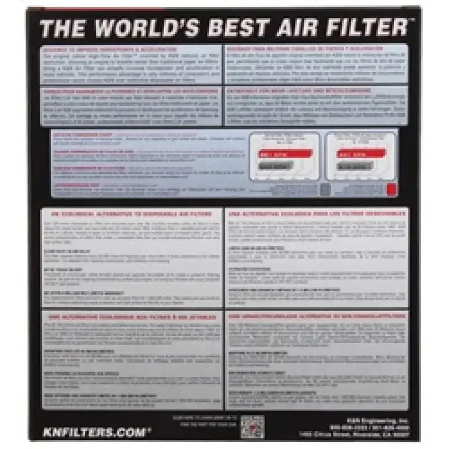 K&N replacement air filter for Polaris Ranger RZR XP 875 and RZR 567 models