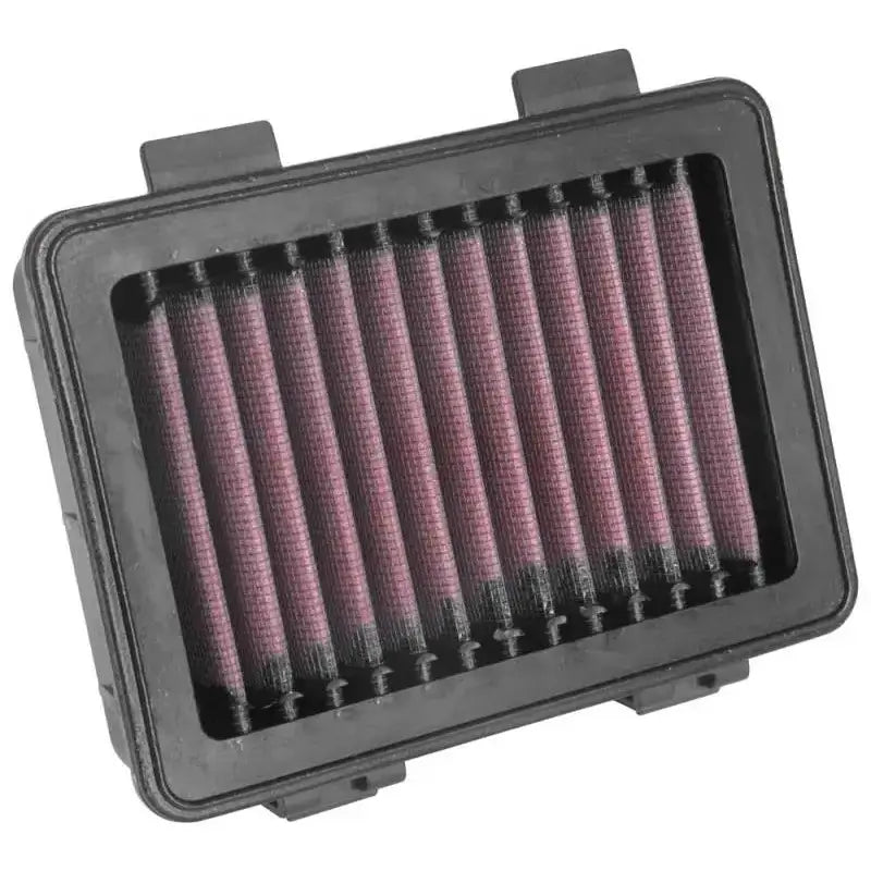 K&N high-flow replacement air filter for 17-19 KTM 125 Duke, KTM 250 Duke, KTM 390 Duke motorcycles, designed for optimal performance and engine protection.