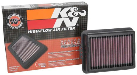 High-flow K&N air filter for BMW F750 850GS improves engine performance