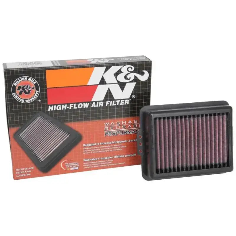 High-flow K&N air filter for BMW F750 850GS improves engine performance