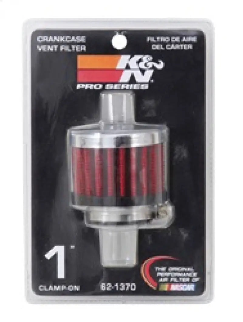 K&N 1in Flange ID x 2in OD 1.5 inch H Rubber Base Crankcase Vent Filter - Truck & Automotive