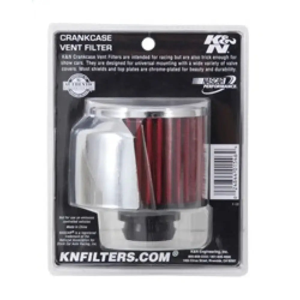 K&N 1in Flange L x 3in OD 2.5in Height Clamp On Crankcase Vent Filter