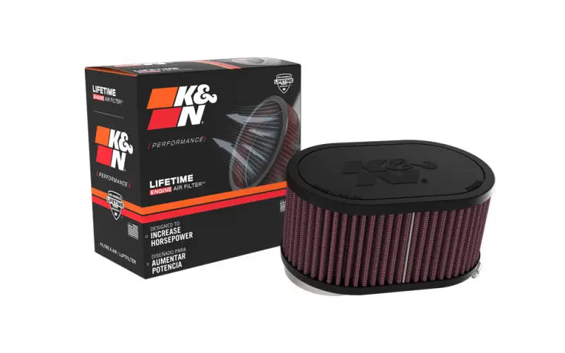 K&N 2-1/8in DUAL FLG 6-1/4 X 4inOD 3inH Universal Clamp-On Air Filter - Truck & Automotive