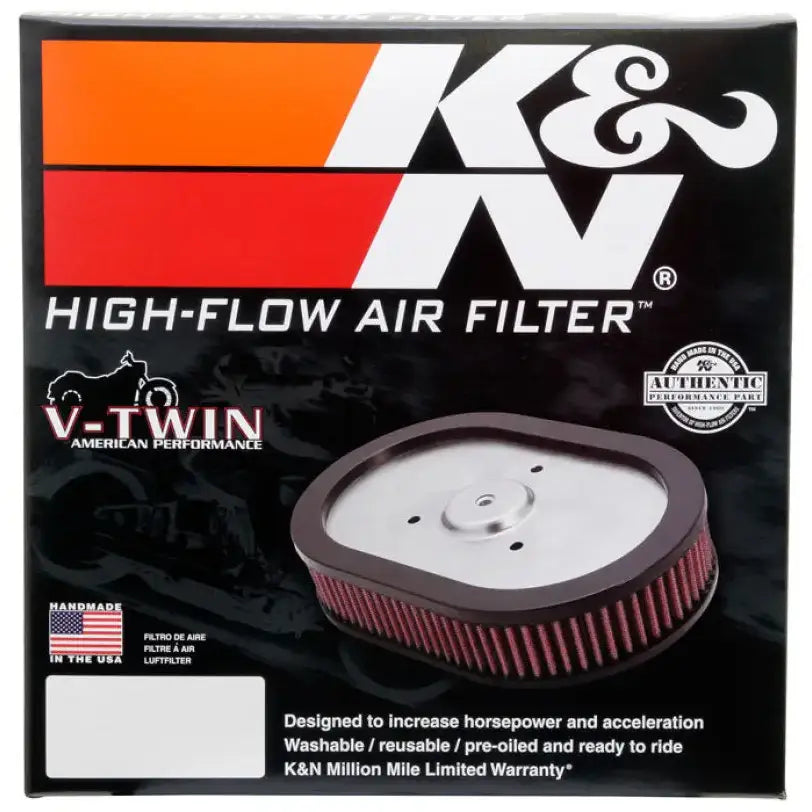 K&N 2014 Indian Chief Classic 111 CI Replacement Drop In Air Filter - Truck & Automotive