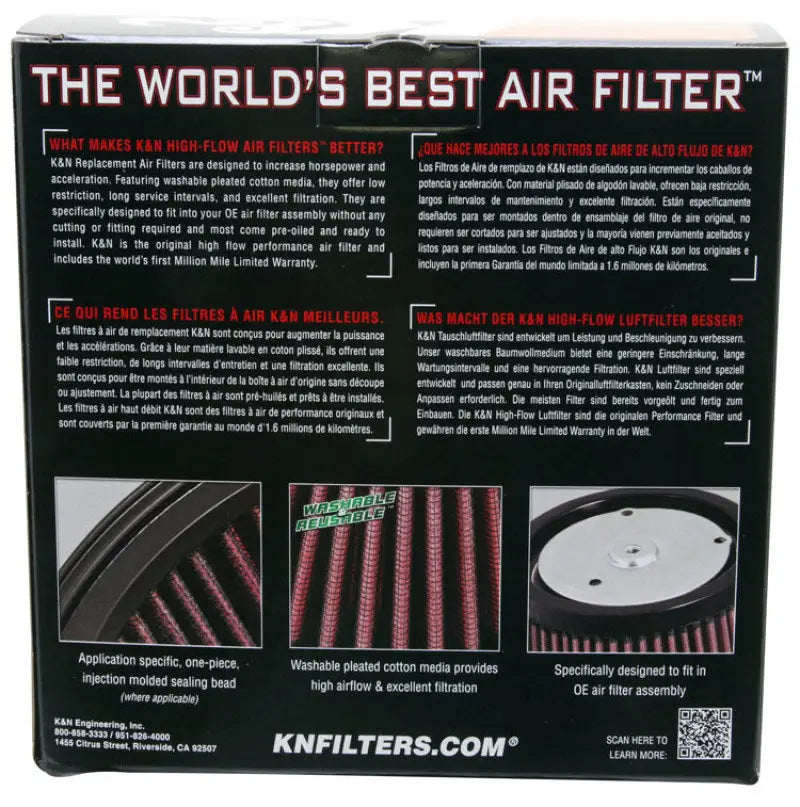 K&N 2018 Harley Davidson FXLR Low Rider Replacement Drop In Air Filter - Truck & Automotive