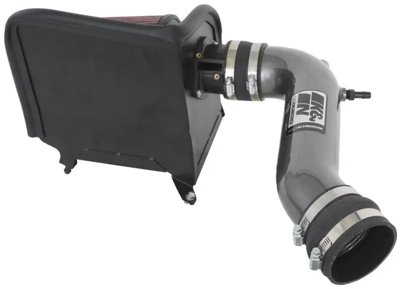 K&N 21-22 Kia K5 L4-1.6L Typhoon Air Intake System for automotive, RV, off-road, powersports, and truck accessories. High-Flow Air Filter, mandrel-bent aluminum tube, custom heat shield, washable and reusable.