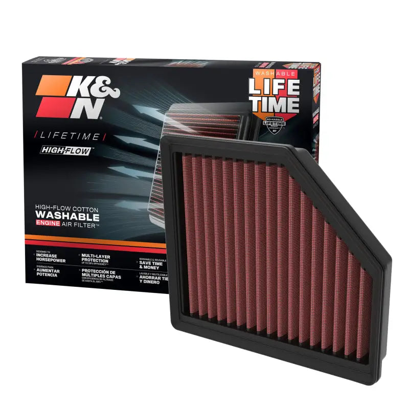 K&N Engineering 33-3174 K&N 21-22 Nissan Qashqai III 1.3L L4 F/I Replacement Air Filter