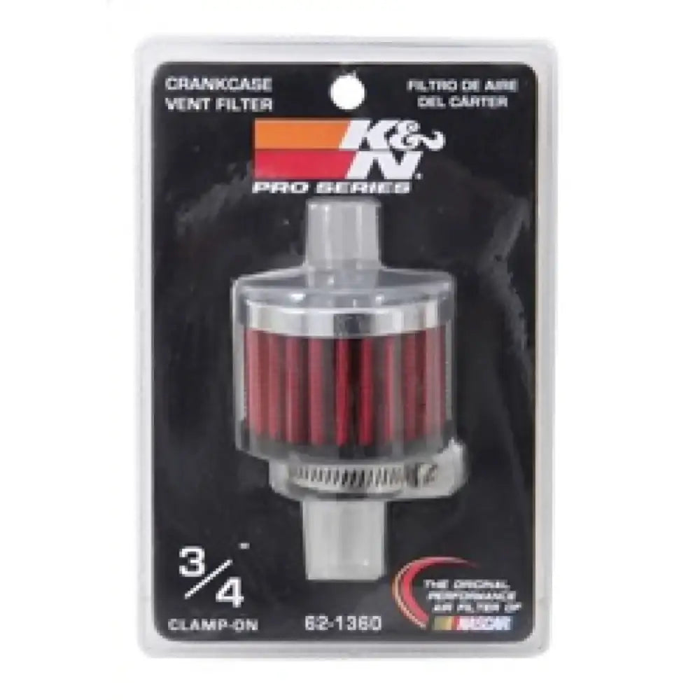 K&N 3/4 inch ID 2 OD 1.5 H Clamp On Crankcase Vent Filter - Truck & Automotive