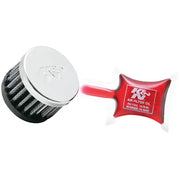 K&N Crankcase Vent Air Filter Direct Mount Chrome Top for Powersports