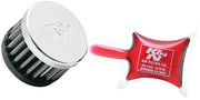K&N Crankcase Vent Air Filter Direct Mount Chrome Top for Powersports