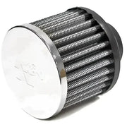 K&N Crankcase Vent Air Filter Direct Mount Chrome Top for Powersports