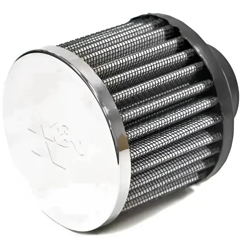 K&N Crankcase Vent Air Filter Direct Mount Chrome Top for Powersports