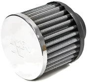 K&N Crankcase Vent Air Filter Direct Mount Chrome Top for Powersports