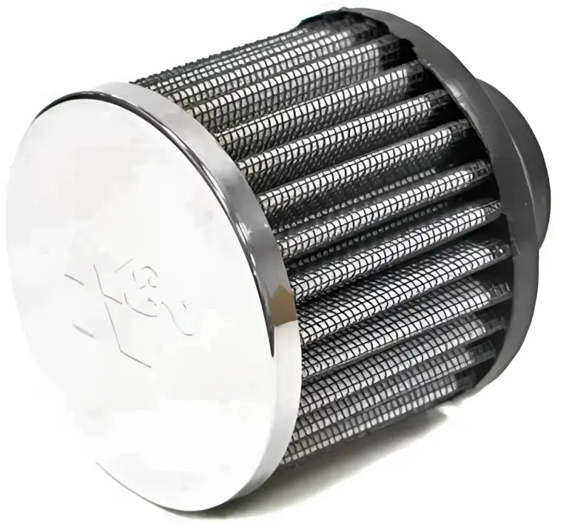 K&N Crankcase Vent Air Filter Direct Mount Chrome Top for Powersports