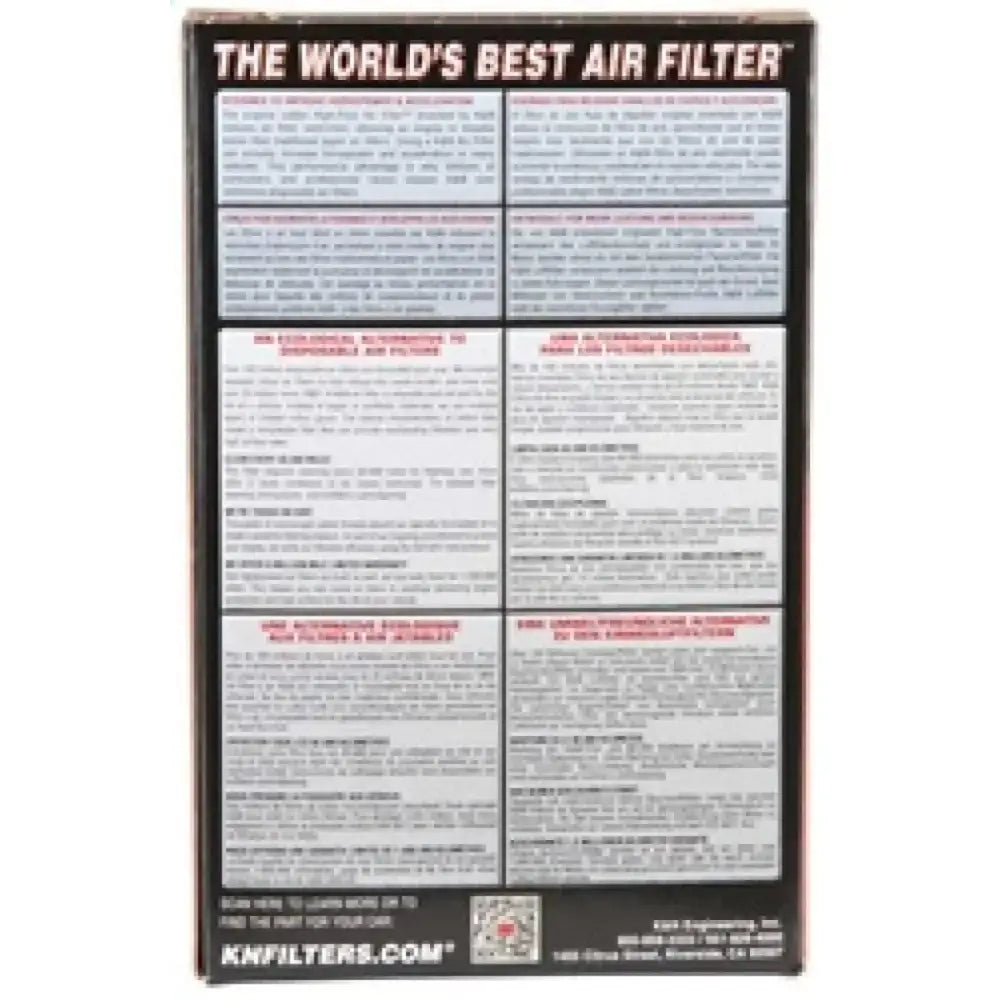 K&N air filter packaging for Yamaha YFM350FW Big Bear off-road vehicle