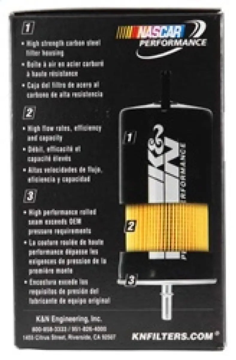 K&N Cellulose Media Fuel Filter 1.688in OD x 3.813in L - Powersports