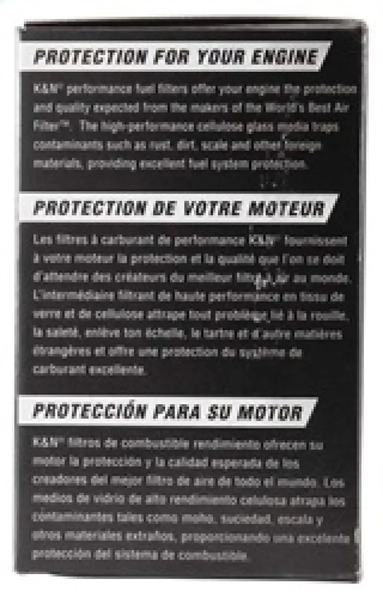 K&N Cellulose Media Fuel Filter 2.125in OD x 4.281in L - Powersports