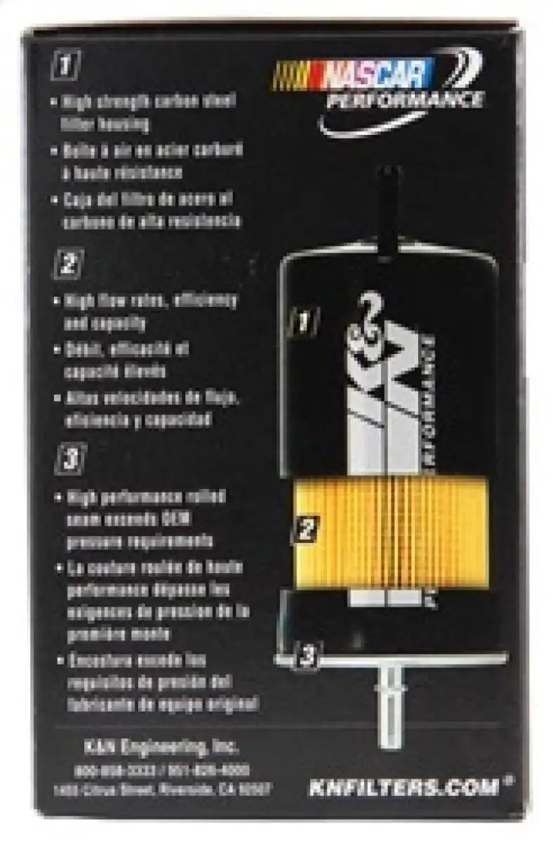 K&N Cellulose Media Fuel Filter 2.125in OD x 4.281in L - Powersports