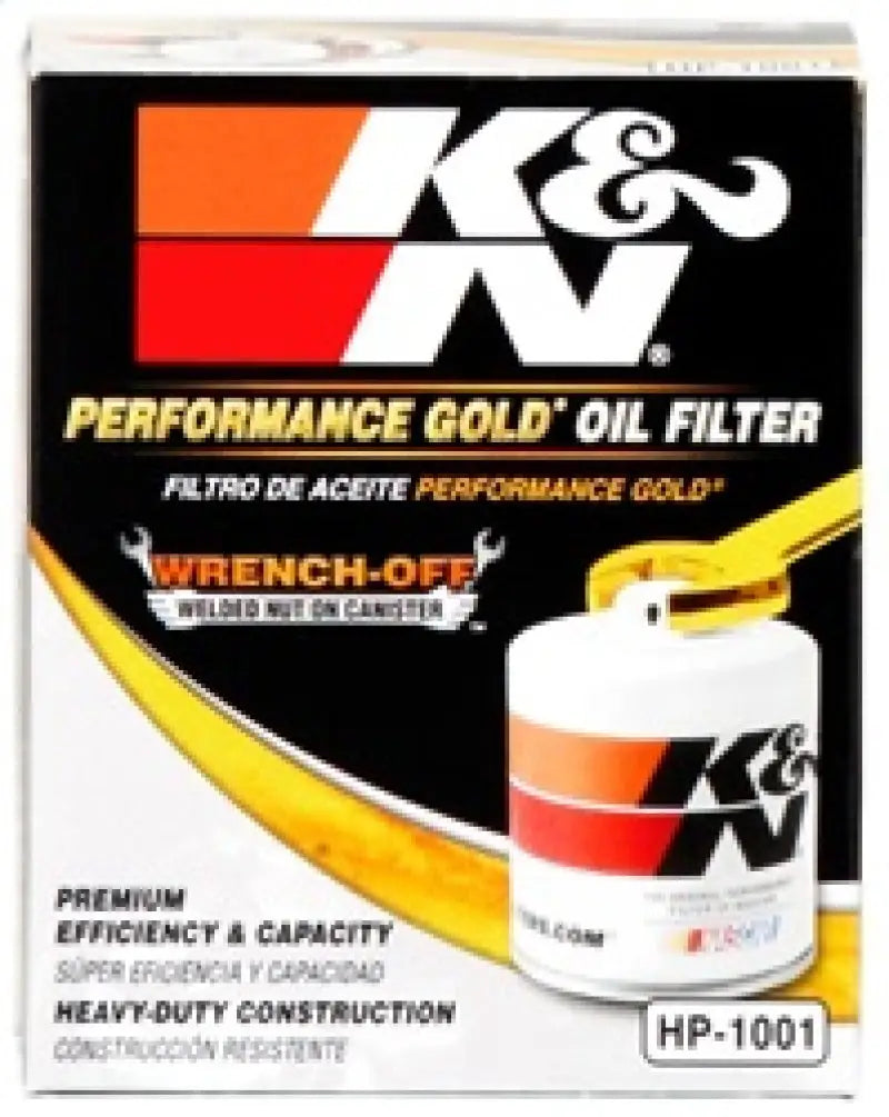 K&N Chevy / Pontiac / GMC / Buick Performance Gold Oil Filter - Powersports