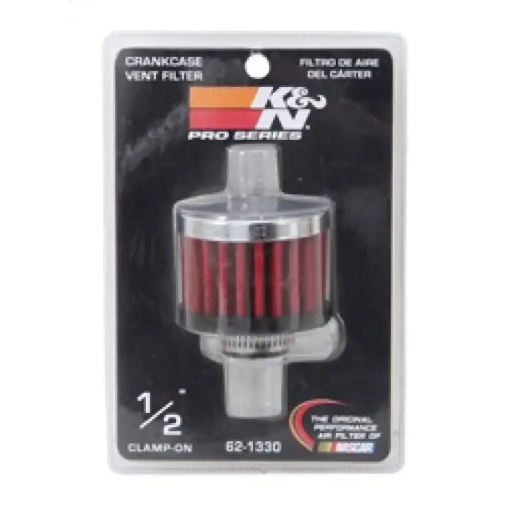K&N Clamp On Rubber Base Crankcase Vent Filter 0.5in Flange ID 2in OD 1.5in Height - Truck & Automotive