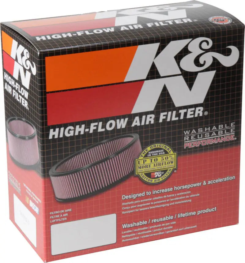 K&N Custom Round Filter 5-1/8in FLG / 9in OD x 4-1/8in HW/VENT - Truck & Automotive