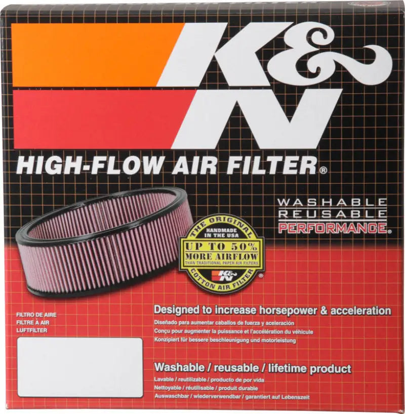 K&N Custom Round Filter 5-1/8in FLG / 9in OD x 4-1/8in HW/VENT - Truck & Automotive