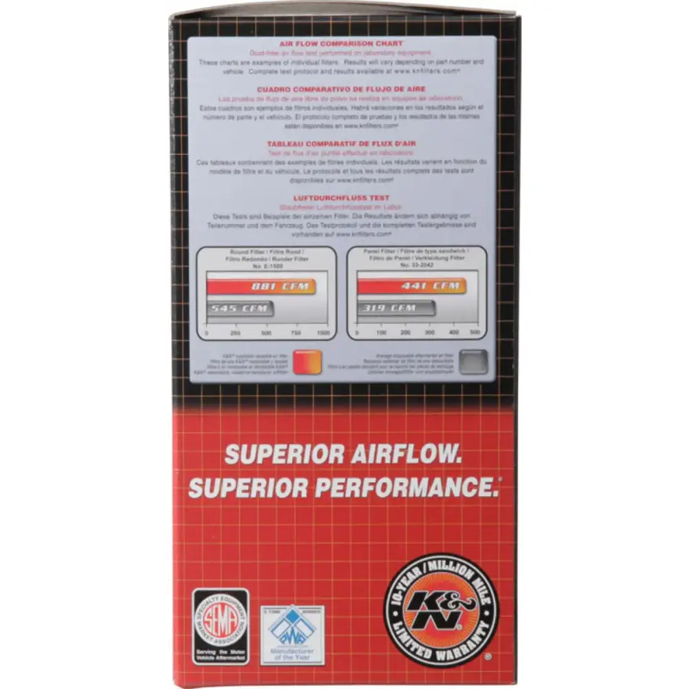 K&N Custom Round Filter 5-1/8in FLG / 9in OD x 4-1/8in HW/VENT - Truck & Automotive