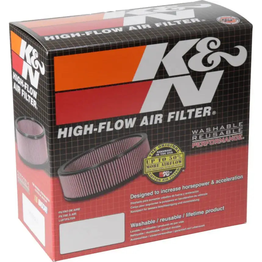 K&N Custom Round Filter 5-1/8in FLG / 9in OD x 4-1/8in HW/VENT - Truck & Automotive