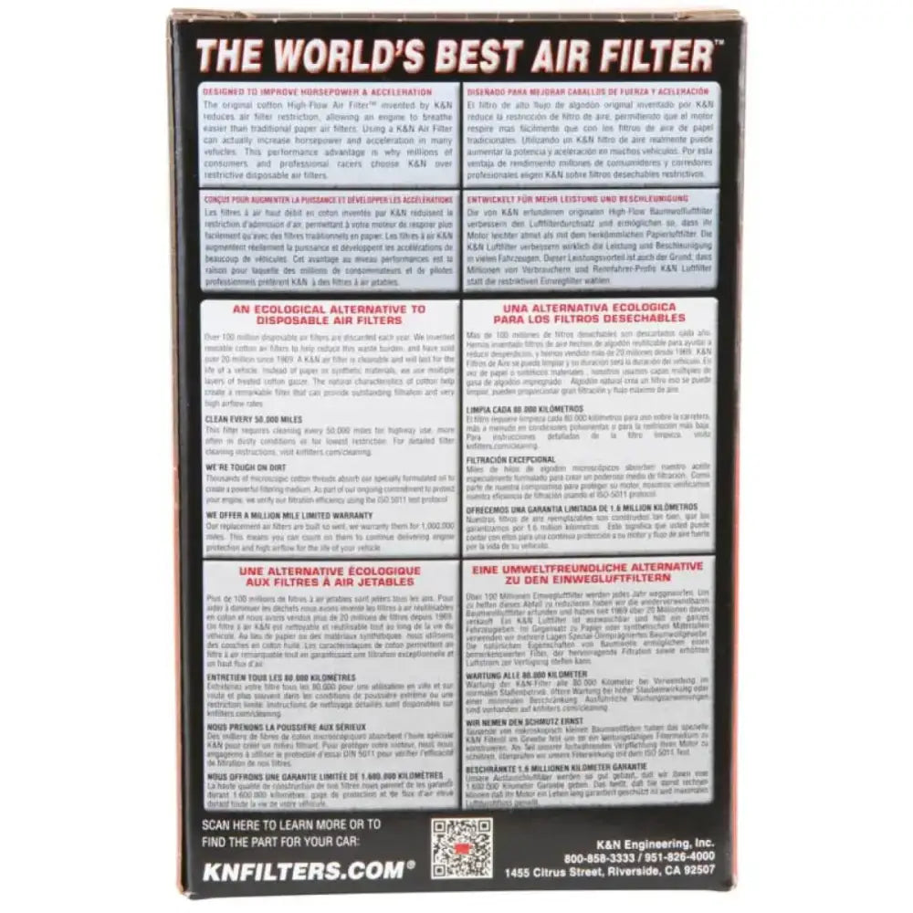 K&N Filter Universal Rubber - Round Straight 3.5in Base OD x Top 5in H - Truck & Automotive