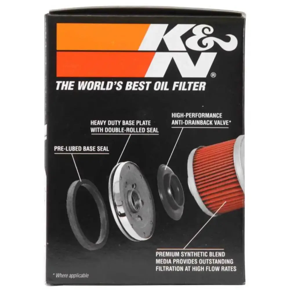 K&N Harley Davidson 3in OD x 4.063in H Chrome Oil Filter - Truck & Automotive