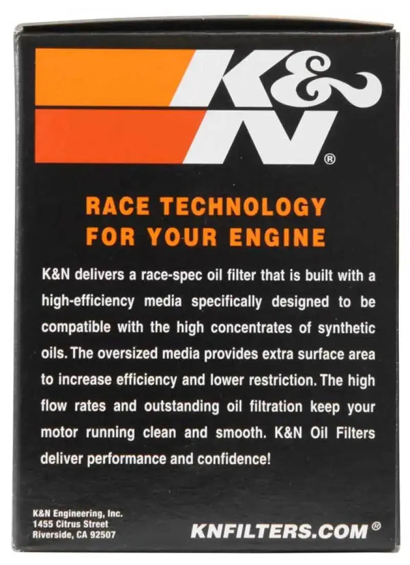 K&N Harley Davidson 3in OD x 4.063in H Chrome Oil Filter - Truck & Automotive